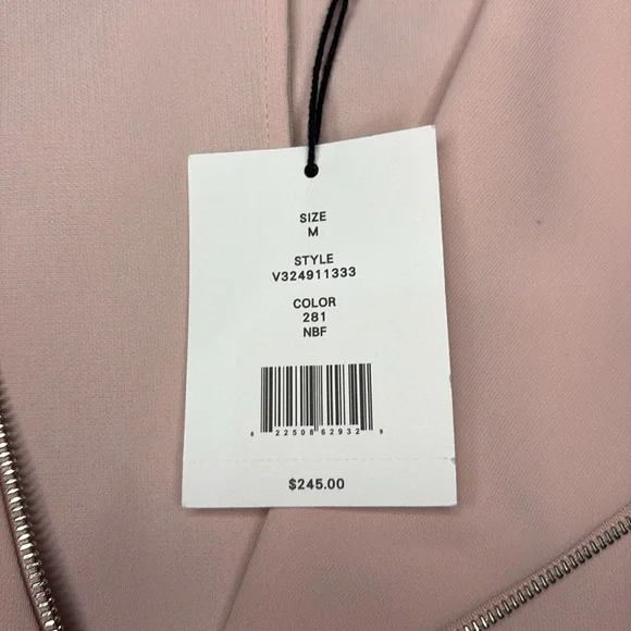 Vince Women's Pink Light Pink Sleeveless Zipper Top Size medium - Picture 4 of 6